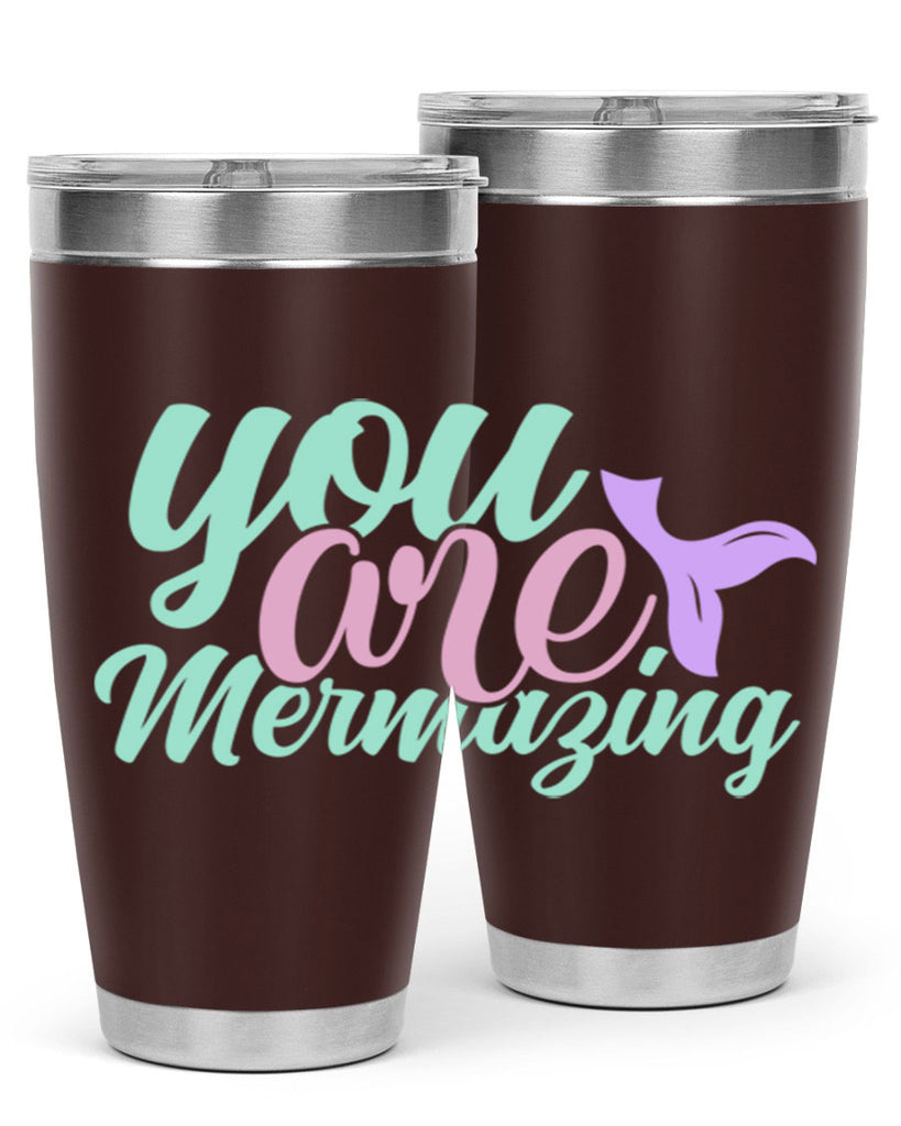 you are mermazing 9#- mermaid- Tumbler