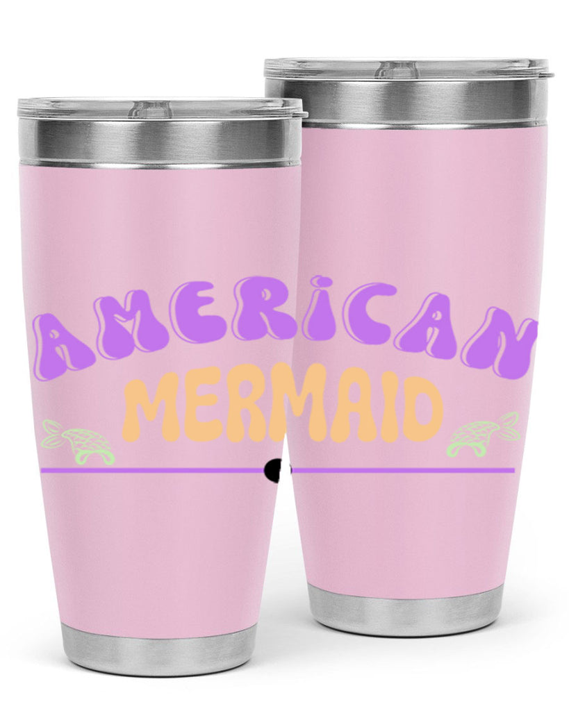American Mermaid 16#- mermaid- Tumbler