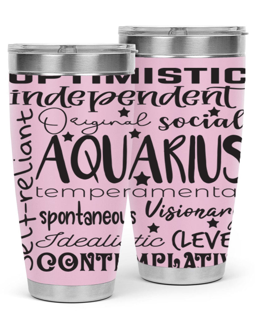 Aquarius 563#- zodiac- Tumbler