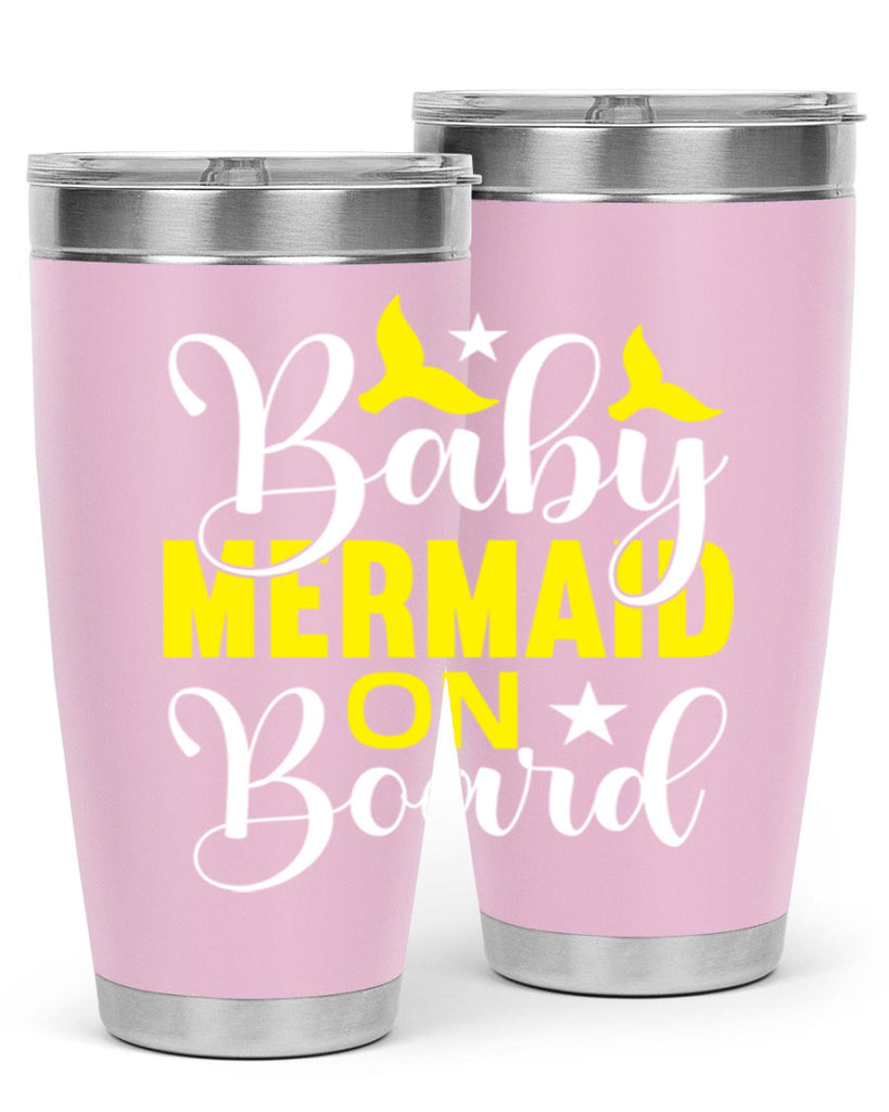 Baby Mermaid on Board 21#- mermaid- Tumbler