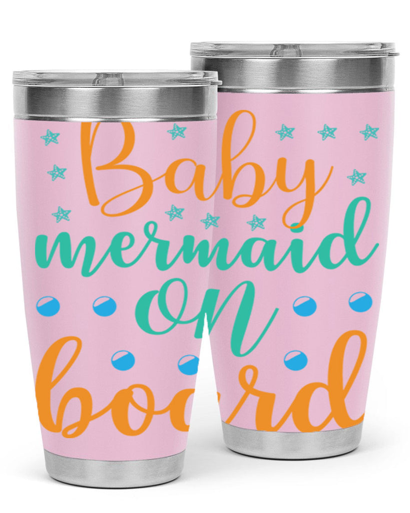 Baby Mermaid on Board 40#- mermaid- Tumbler
