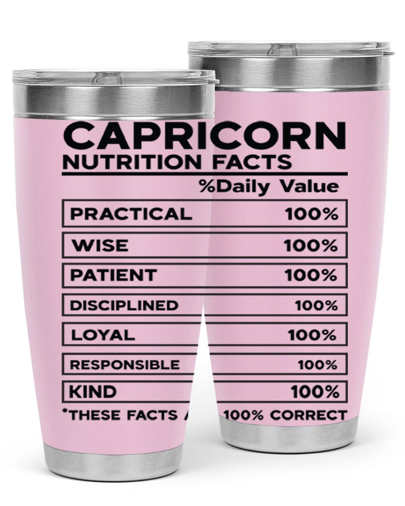 Capricorn Nutrition Facts 185#- zodiac- Tumbler