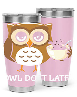 Do It Later funny Cute A TurtleRabbit 4#- owl- Tumblers