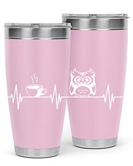 Funny Coffee Lover Night Owl A TurtleRabbit 5#- owl- Tumblers