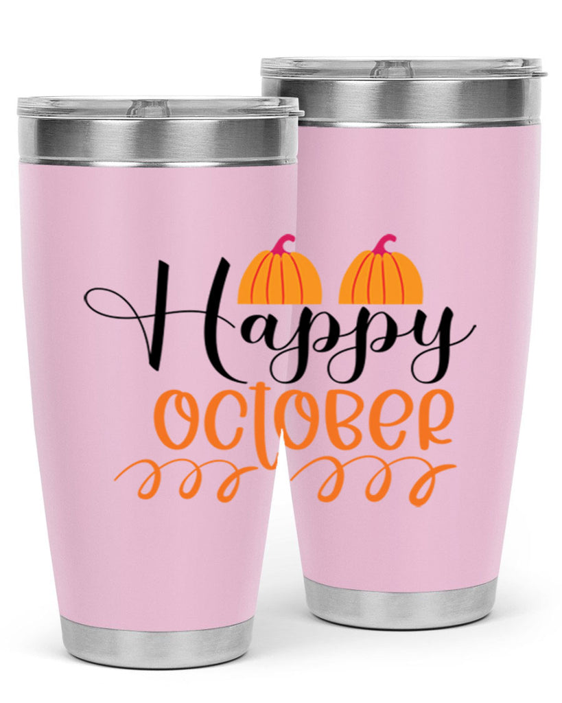 Happy October 238#- fall- Tumbler