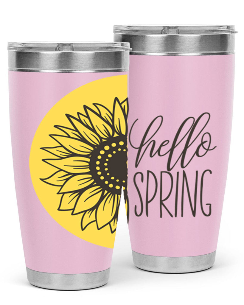 Hello spring half sunflower199#- spring- Tumbler