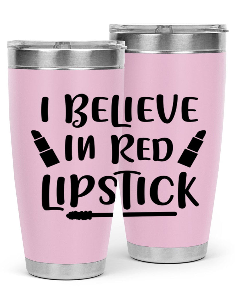 I Believe In Red Lipstick 104#- fashion- Cotton Tank