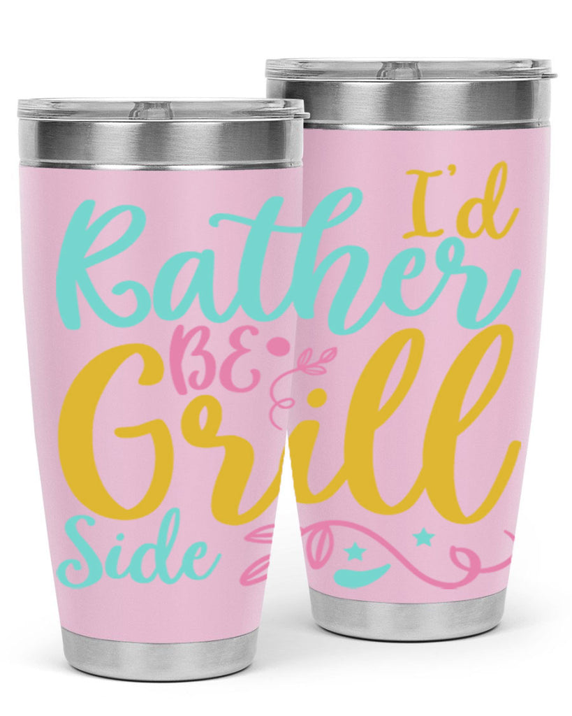 ID RATHER BE GRILL SIDE Style 62#- summer- Tumbler