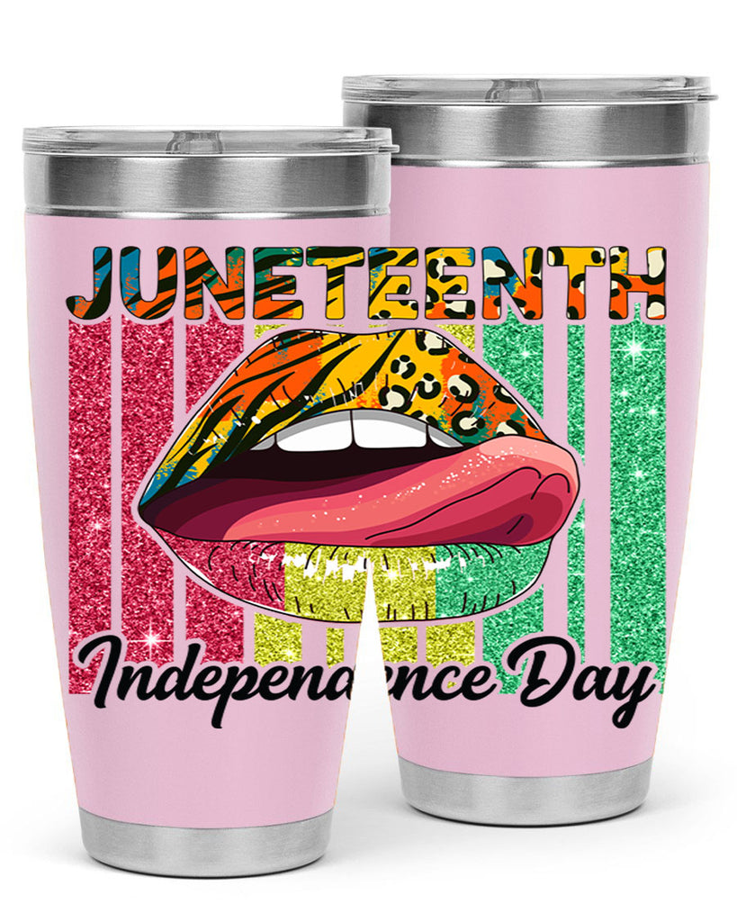 Juneteenth Independence Day Sexy Lip Png 11#- Juneteenth- tumbler