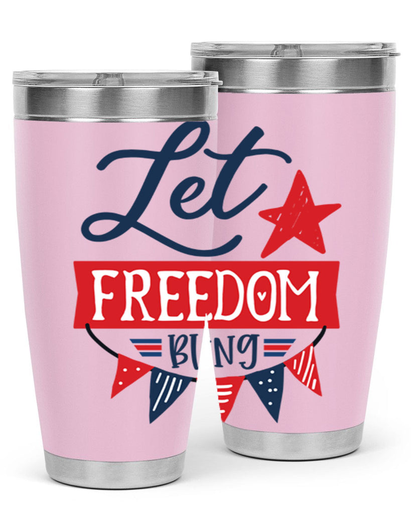 Let freedom bling Style 78#- Fourt Of July- Tumbler