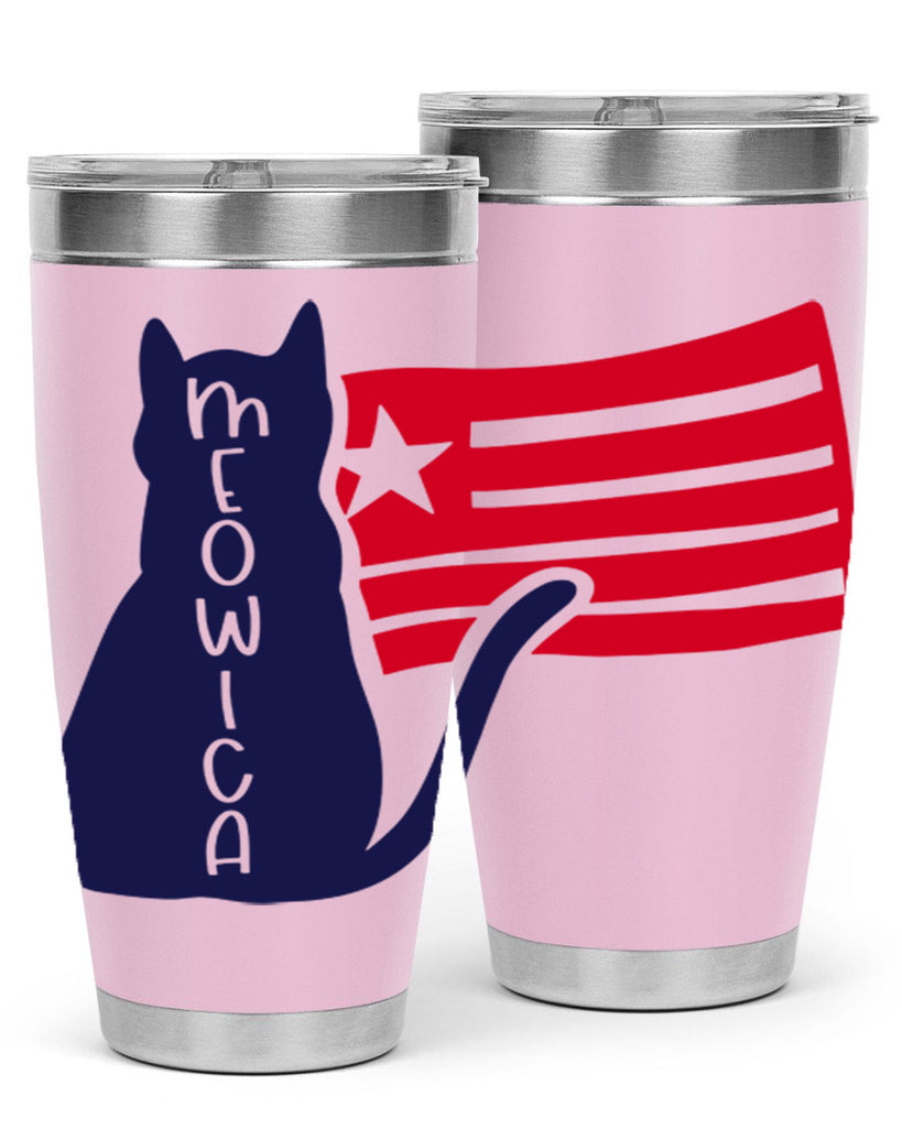 Meowica Style 166#- Fourt Of July- Tumbler
