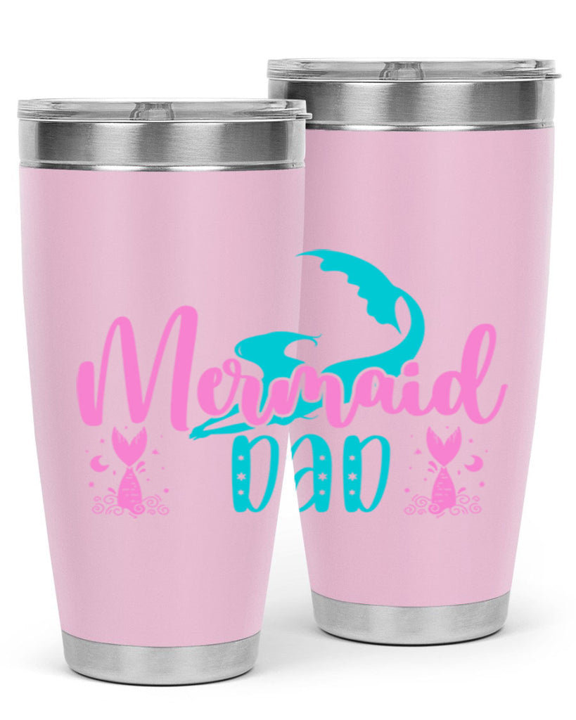 Mermaid Dad 356#- mermaid- Tumbler