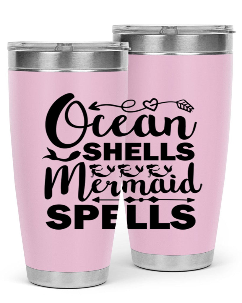 Ocean Shells Mermaid Spells 521#- mermaid- Tumbler
