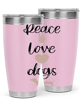 Peace Love Dogs Style 11#- dog- Tumbler