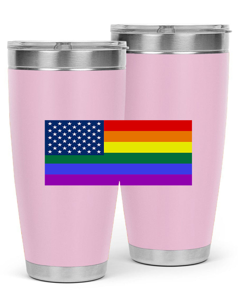 Rainbow american flag 11#- lgbt- Tumbler