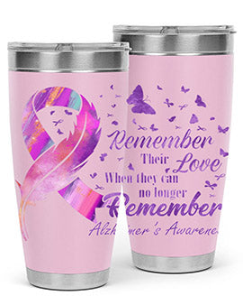 Remember heir Love Alzheimer Awareness 213#- alzheimers- Tumbler