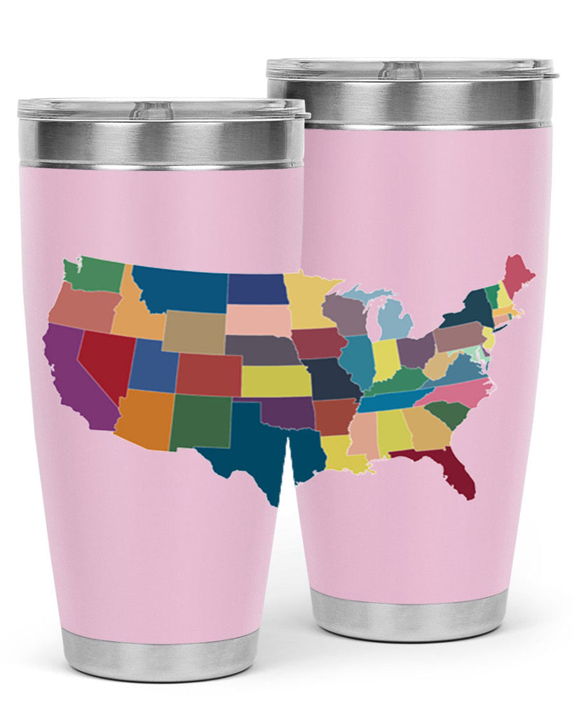 Separate Color Map Style 73#- Fourt Of July- Tumbler