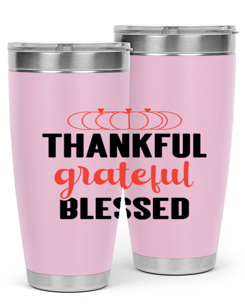 Thankful grateful blessed 603#- fall- Tumbler