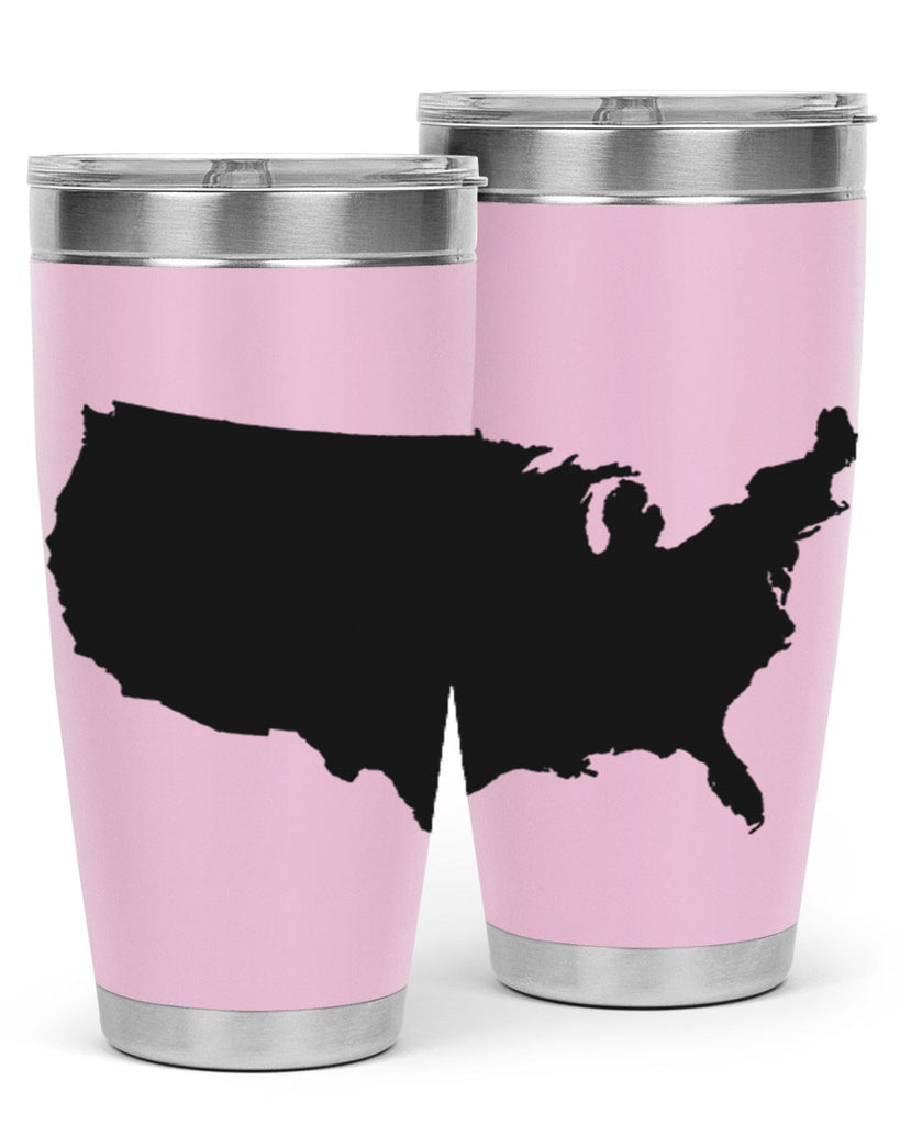 USA Solid Map Style 76#- Fourt Of July- Tumbler