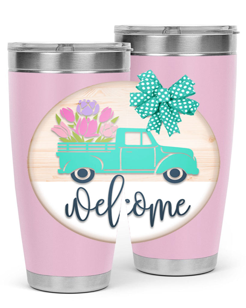 Welcome spring truck Mockup578#- spring- Tumbler