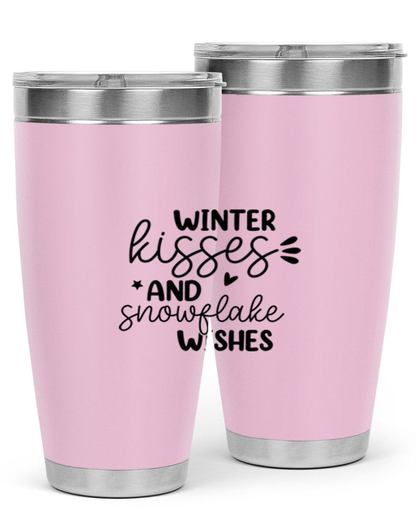 Winter Kisses And Snowflake Wishes 516#- winter- Tumbler