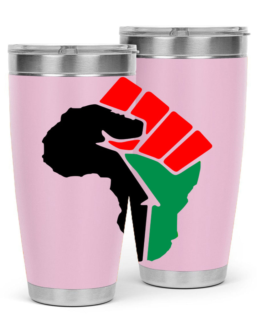 african power fist 274#- black words phrases- Cotton Tank