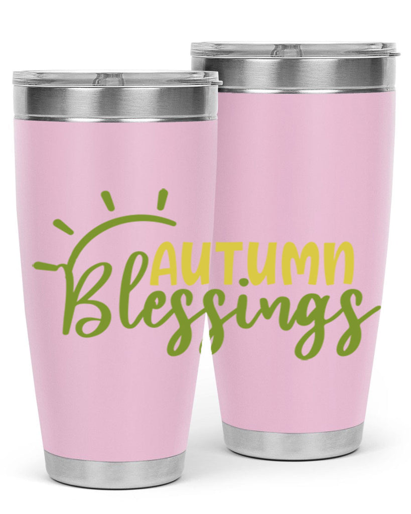 autumn blessings 66#- thanksgiving- Tumbler