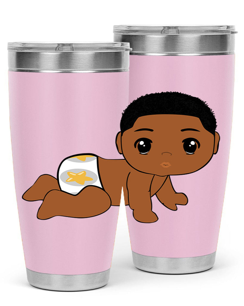 black baby boy 3#- black men - boys- tumbler