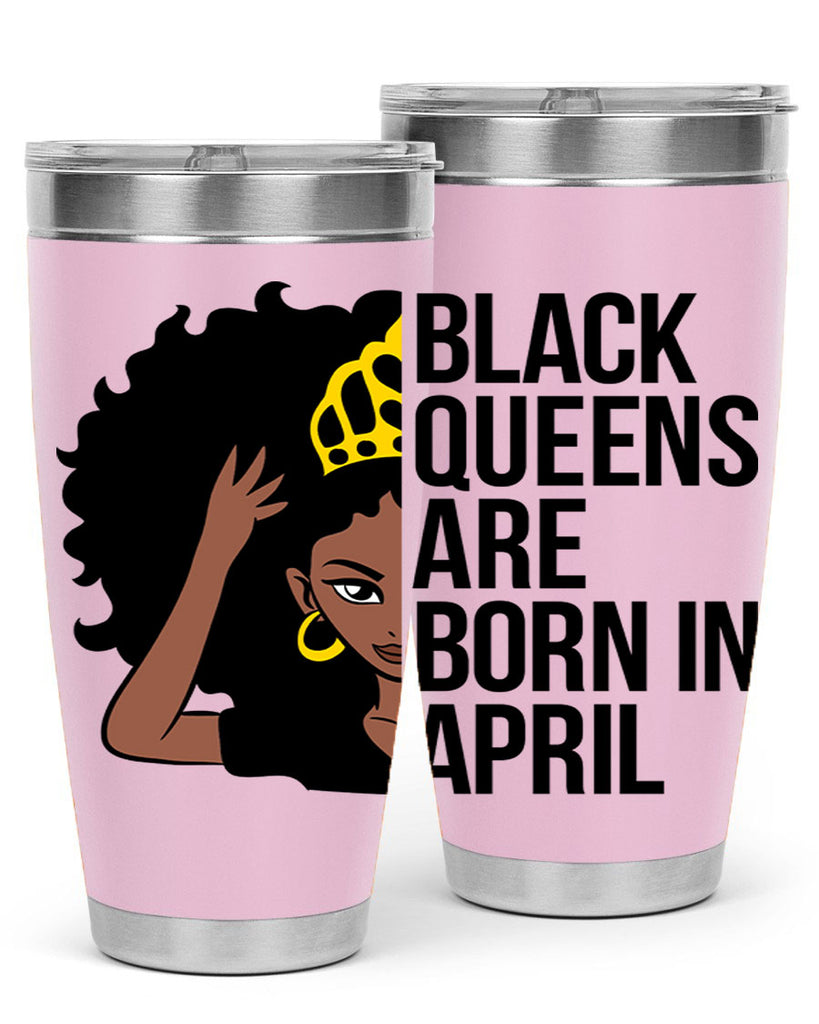 black queens are born in april 218#- black words phrases- Cotton Tank