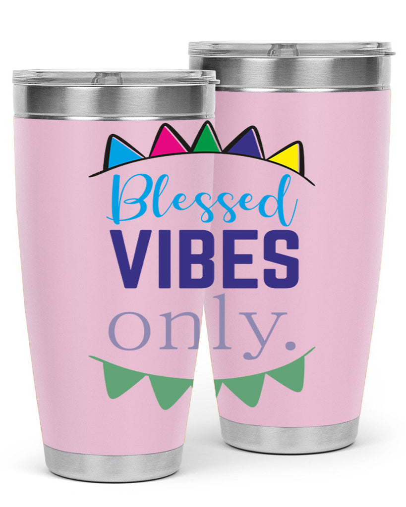 blessd vibes only- black words phrases- Cotton Tank