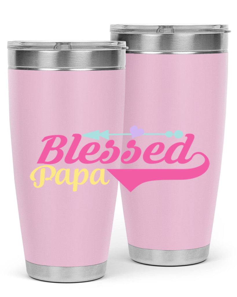 blessed papa 73#- grandpa - papa- Tumbler