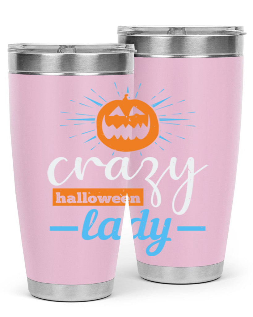 crazy halloween lady 118#- halloween- Tumbler