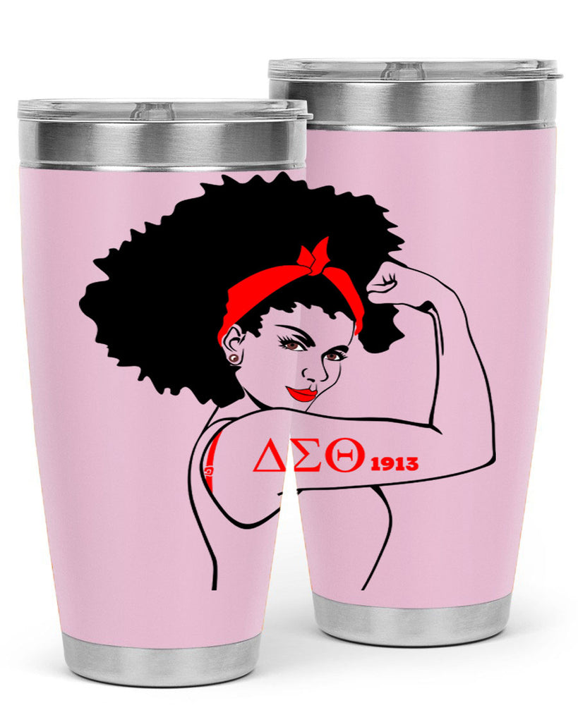 delta sigma theta 6#- black words phrases- Cotton Tank