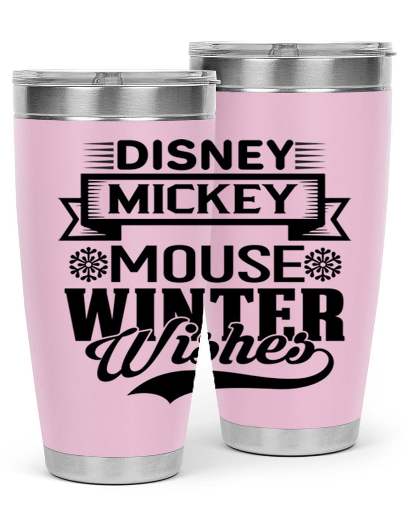 disney mickey mouse winter wishes 93#- winter- Tumbler