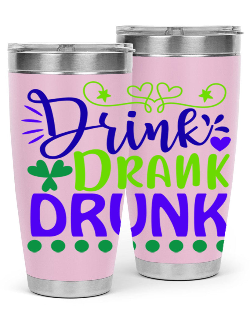 drink drank drunk 22#- mardi gras- Tumbler