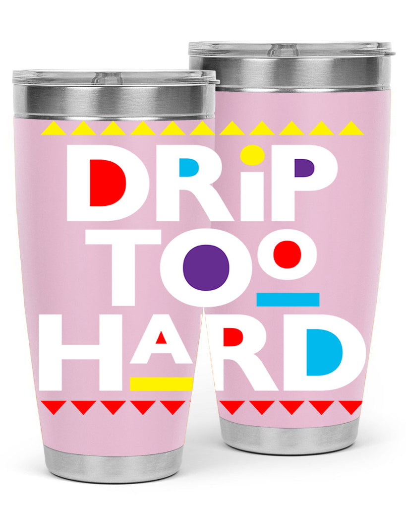 drip too hard 163#- black words phrases- Cotton Tank