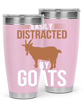 easily distracted by goats Style 5#- goat- Tumbler