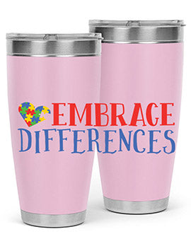 embrace differences Style 13#- autism- Tumbler