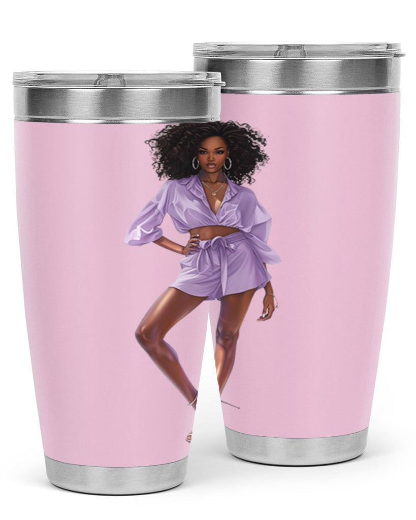 fashion girl in lavender 69#- fashion- Cotton Tank