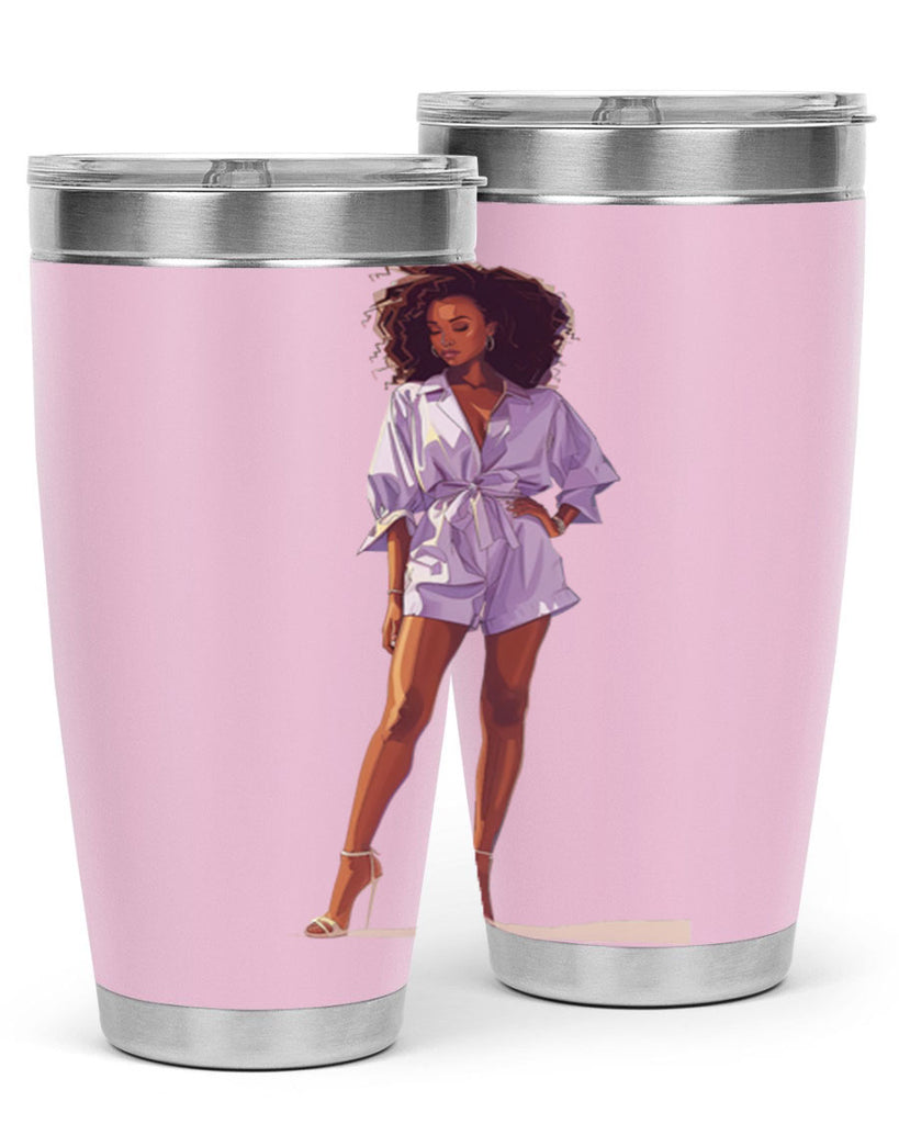 fashion girl in lavender 70#- fashion- Cotton Tank