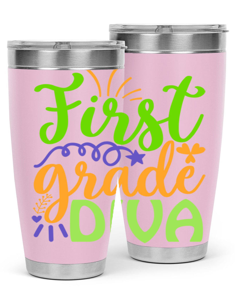first grade diva 21#- mardi gras- Tumbler