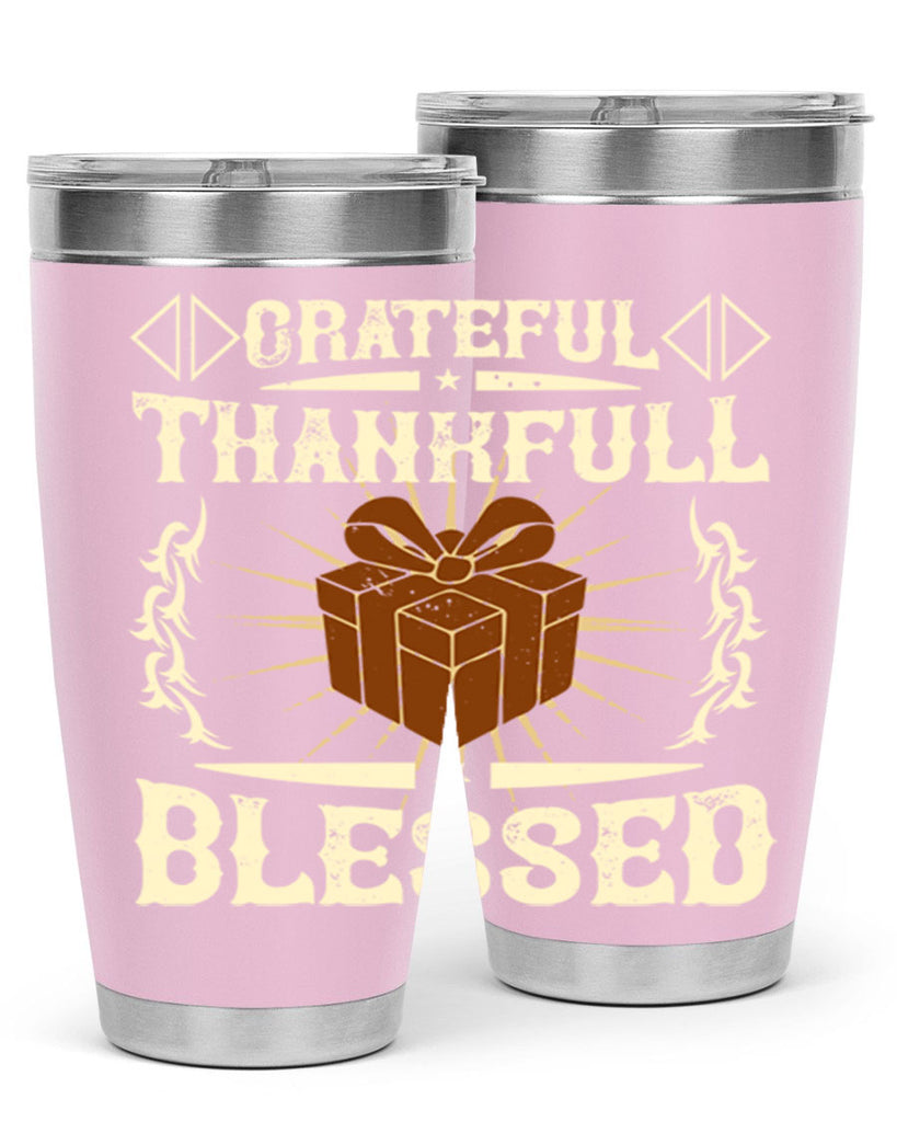 grateful thankfull blessed 40#- thanksgiving- Tumbler
