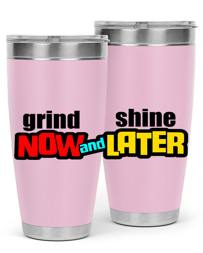 grind now and shine later 142#- black words phrases- Cotton Tank