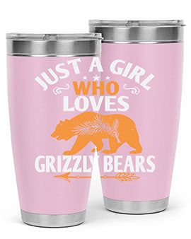 just a girl who loves Grizzly Bears 20#- Bears- Tumbler