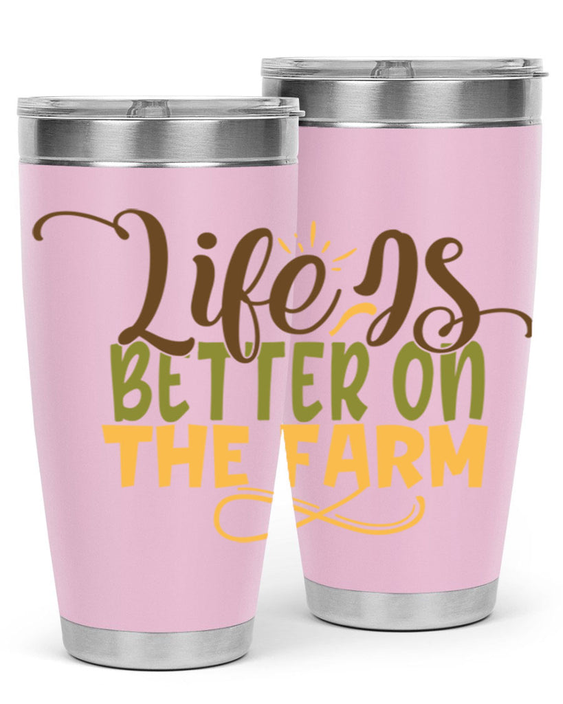 life is better on the farm 5#- farming and gardening- Tumbler