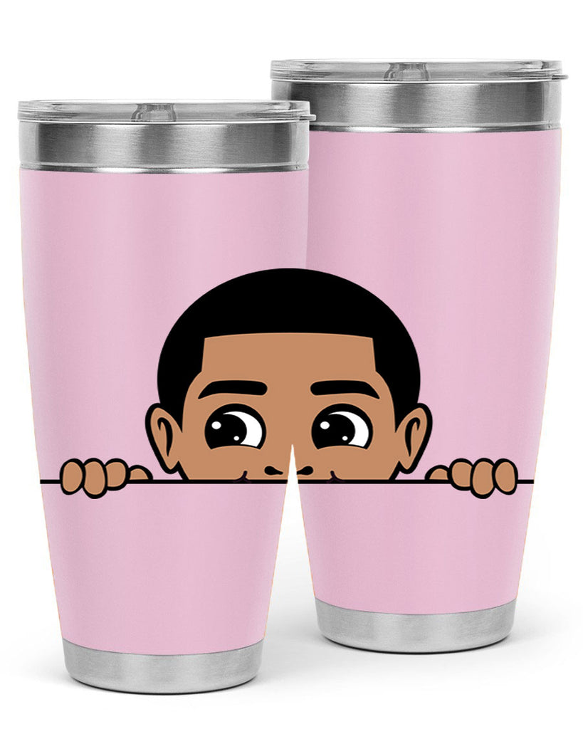 peekaboo boy 17#- black men - boys- tumbler