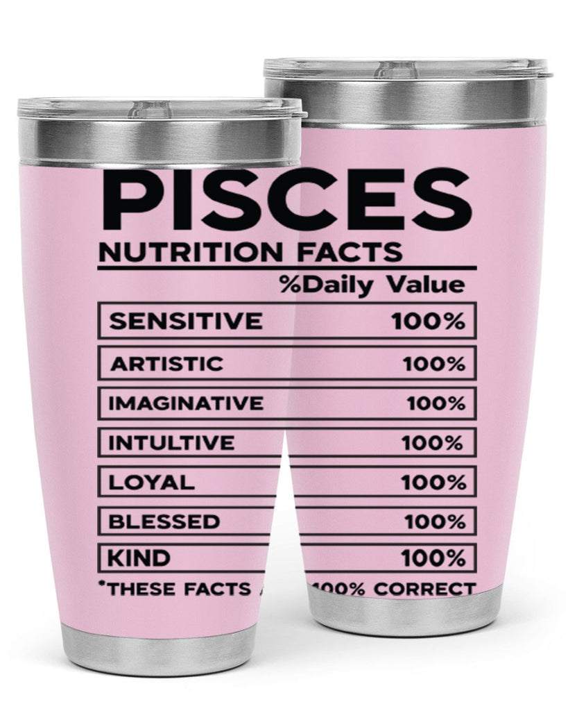 pisces Nutrition Facts 367#- zodiac- Tumbler