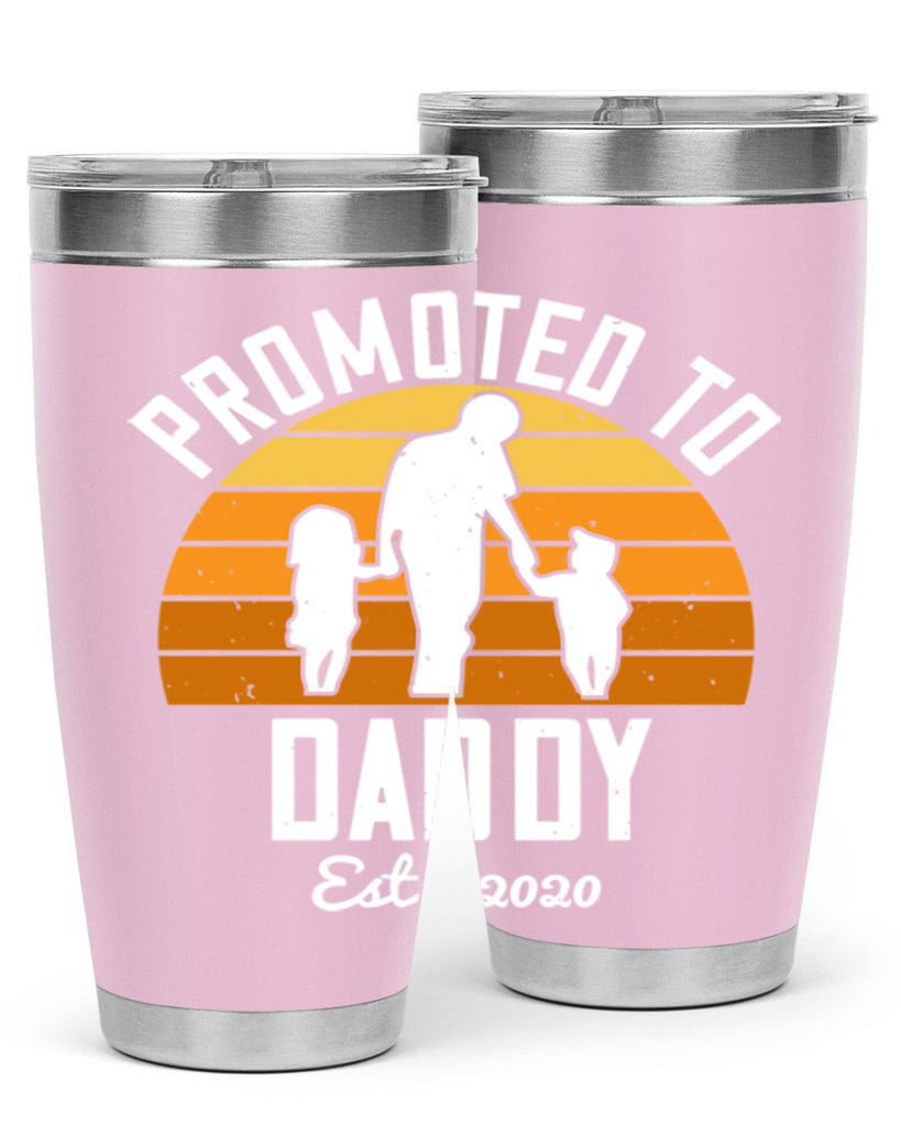 promoted to daddy est 187#- fathers day- Tumbler