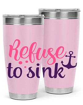 refuse to sink Style 4#- breast cancer- Tumbler