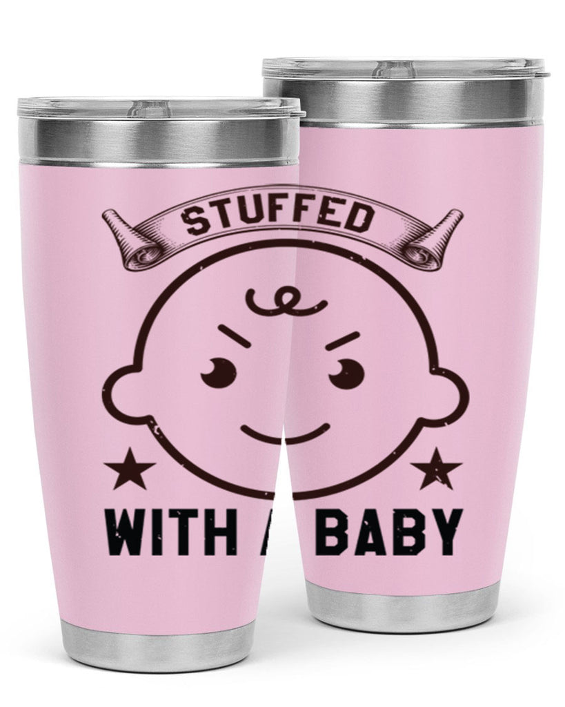 stuffed with a baby Style 14#- baby shower- tumbler